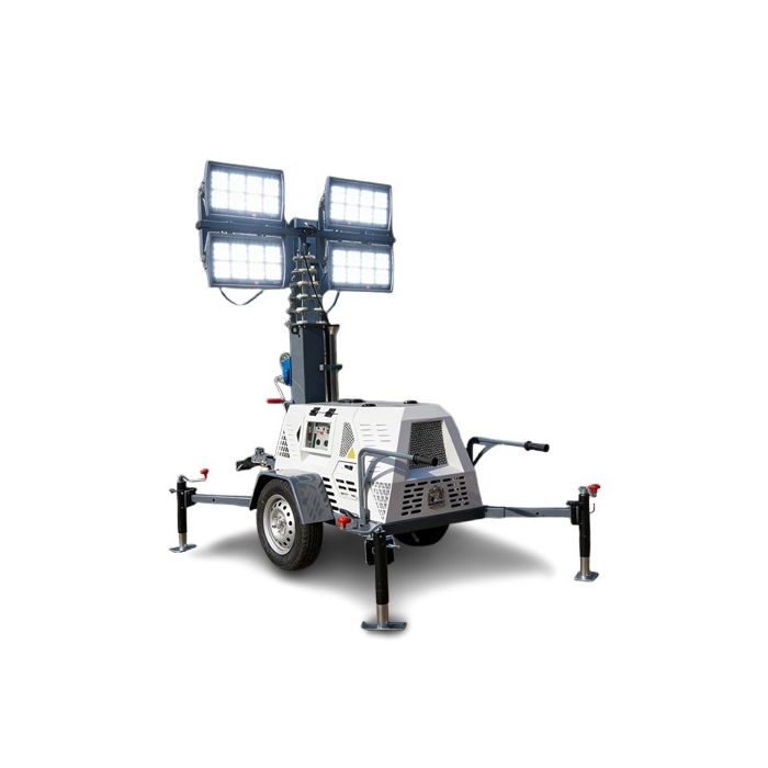 SDRG Hybrid Solar/Diesel LED Light Tower – 440,000lm High-Output Industrial Series