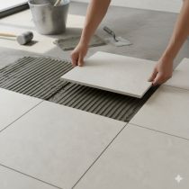 Ivory Mist – Premium 500x500mm Glossy Milk-Tone Vitrified Tile (7 Pcs/Box)